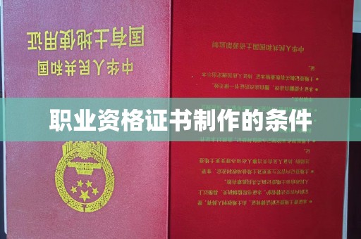 江孜职业资格证书制作的条件